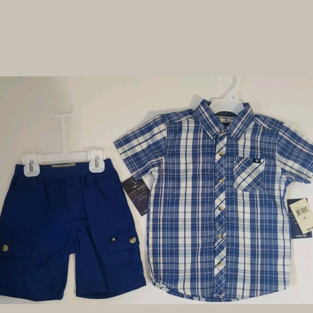 Lucky brand boys 2 piece outfit new with tags
